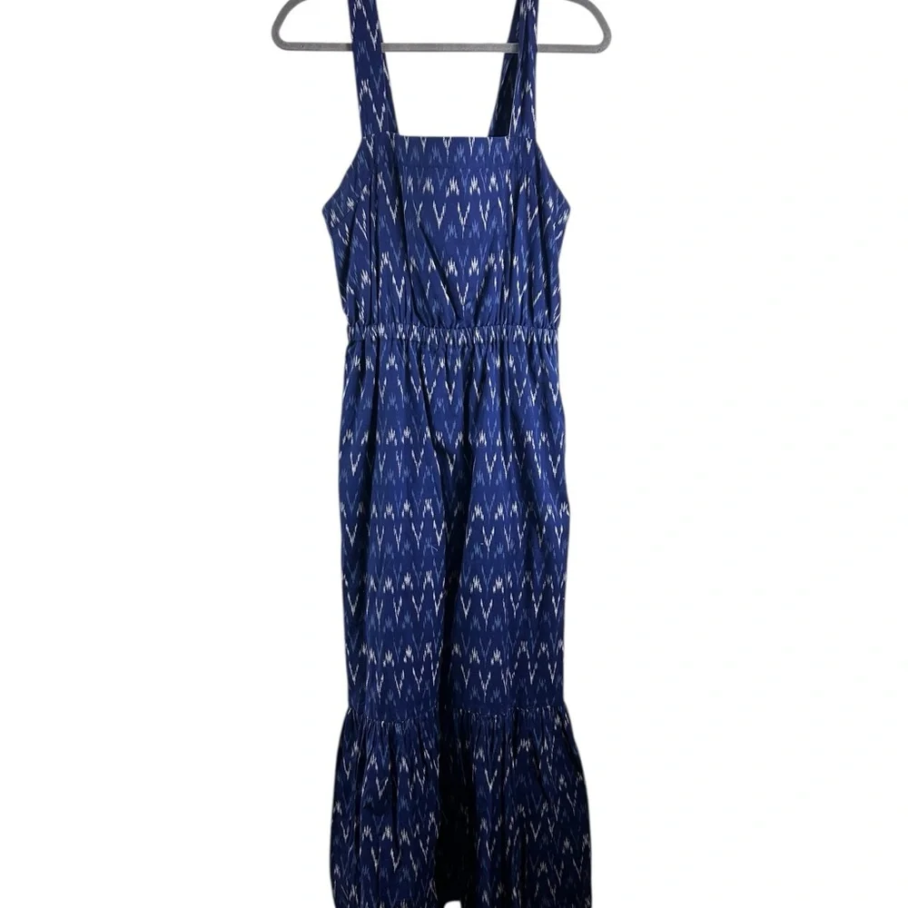 J. Crew Ikat maxi dress Navy Patterned Maxi Dress
